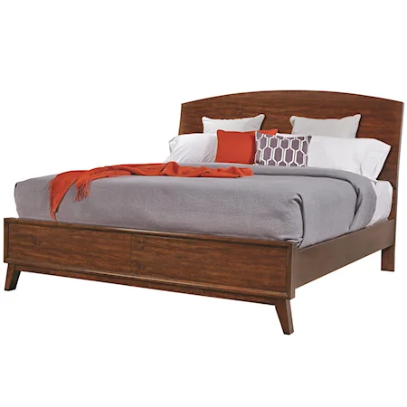 Queen Low Profile Sleigh Bed with Lamp Assist